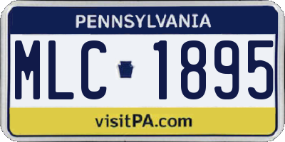 PA license plate MLC1895