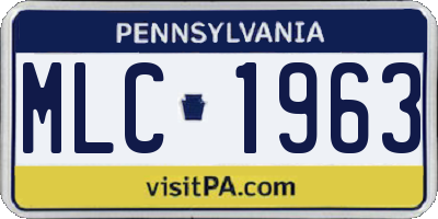 PA license plate MLC1963