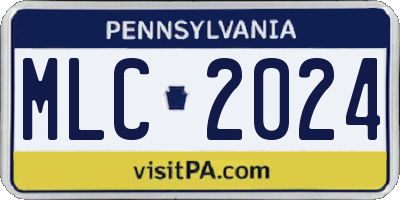 PA license plate MLC2024