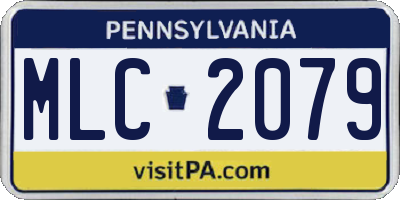 PA license plate MLC2079