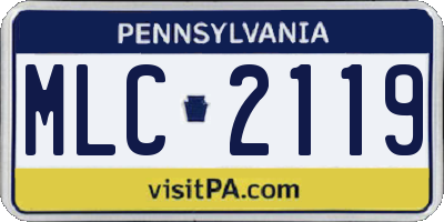 PA license plate MLC2119