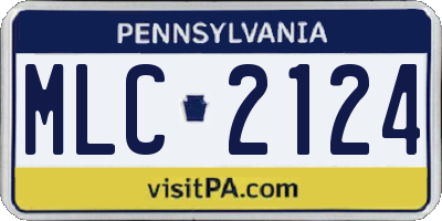 PA license plate MLC2124