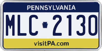 PA license plate MLC2130