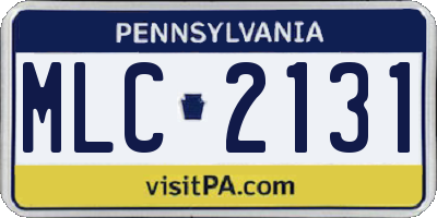 PA license plate MLC2131