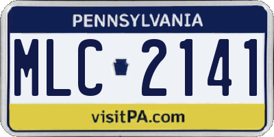 PA license plate MLC2141