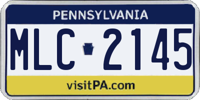 PA license plate MLC2145