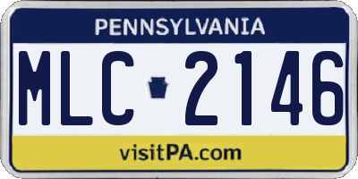 PA license plate MLC2146