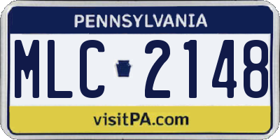 PA license plate MLC2148