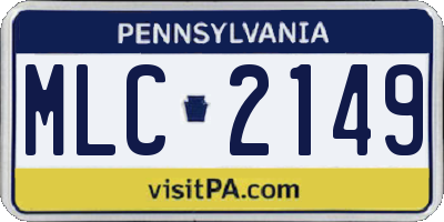 PA license plate MLC2149