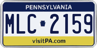 PA license plate MLC2159