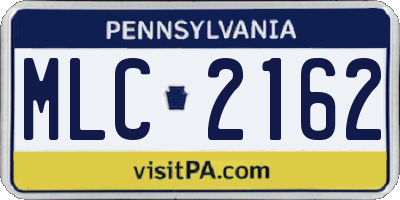 PA license plate MLC2162
