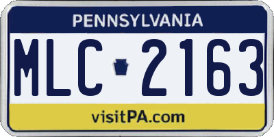 PA license plate MLC2163