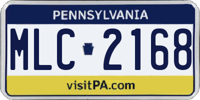 PA license plate MLC2168