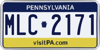 PA license plate MLC2171
