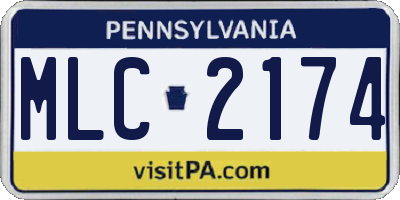 PA license plate MLC2174