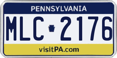 PA license plate MLC2176