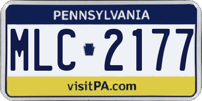 PA license plate MLC2177