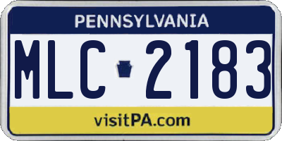 PA license plate MLC2183