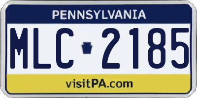 PA license plate MLC2185