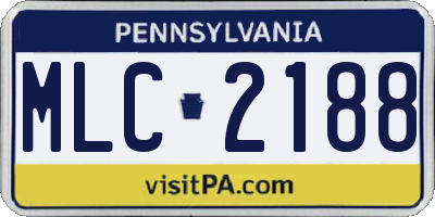 PA license plate MLC2188