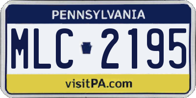PA license plate MLC2195