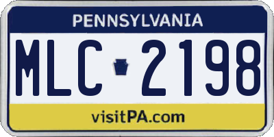 PA license plate MLC2198
