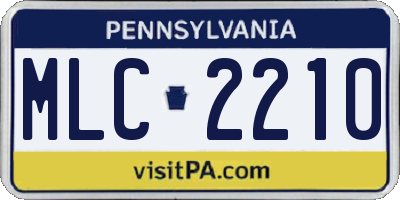 PA license plate MLC2210