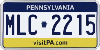 PA license plate MLC2215