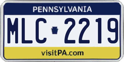 PA license plate MLC2219