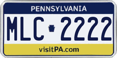 PA license plate MLC2222