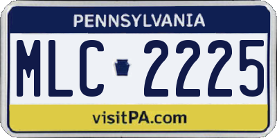 PA license plate MLC2225
