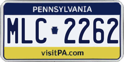 PA license plate MLC2262
