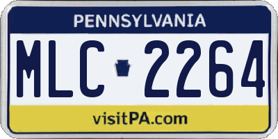 PA license plate MLC2264