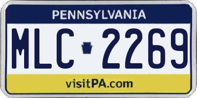 PA license plate MLC2269