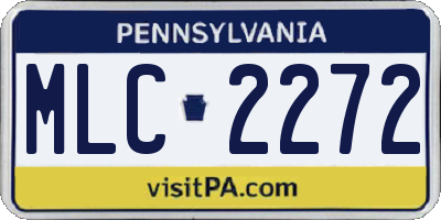 PA license plate MLC2272