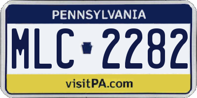 PA license plate MLC2282