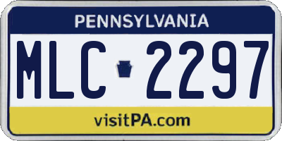 PA license plate MLC2297