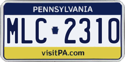 PA license plate MLC2310