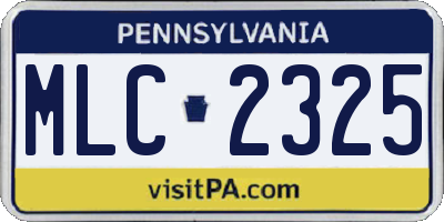 PA license plate MLC2325