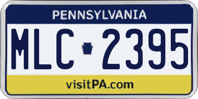 PA license plate MLC2395
