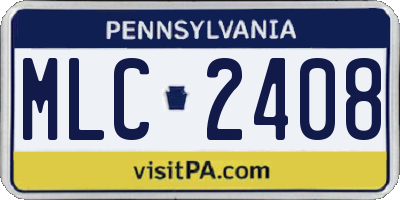 PA license plate MLC2408