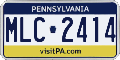 PA license plate MLC2414