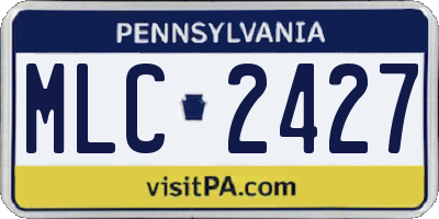 PA license plate MLC2427