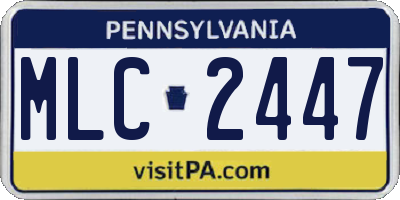 PA license plate MLC2447