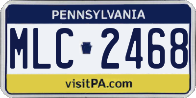 PA license plate MLC2468