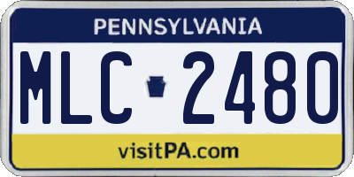 PA license plate MLC2480