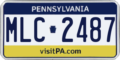 PA license plate MLC2487