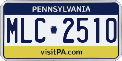PA license plate MLC2510