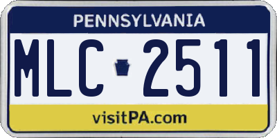 PA license plate MLC2511