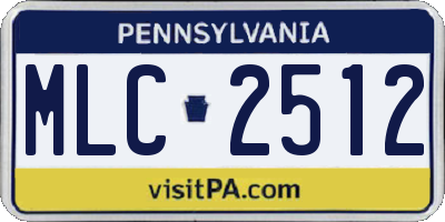 PA license plate MLC2512